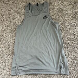 Adidas Climalite Men‎ Tank Top Gray Athletic Gym Workout Sleeveless T-Shirt M